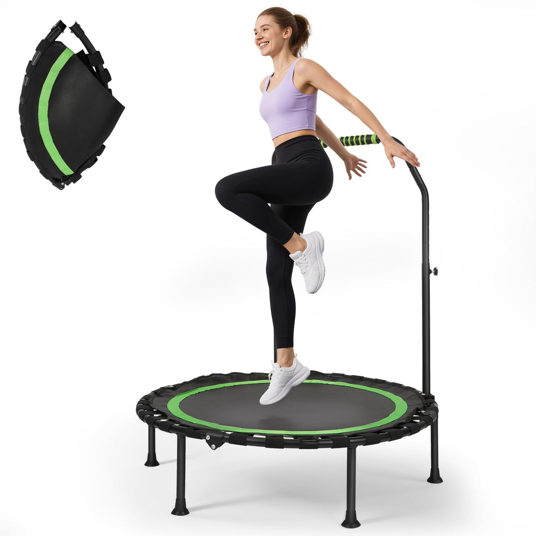 Fitness-Trampolin, tragbares 101 cm/39,76 Zoll faltbares Rebound-Trampolin,leises Design,Tragkraft 2
