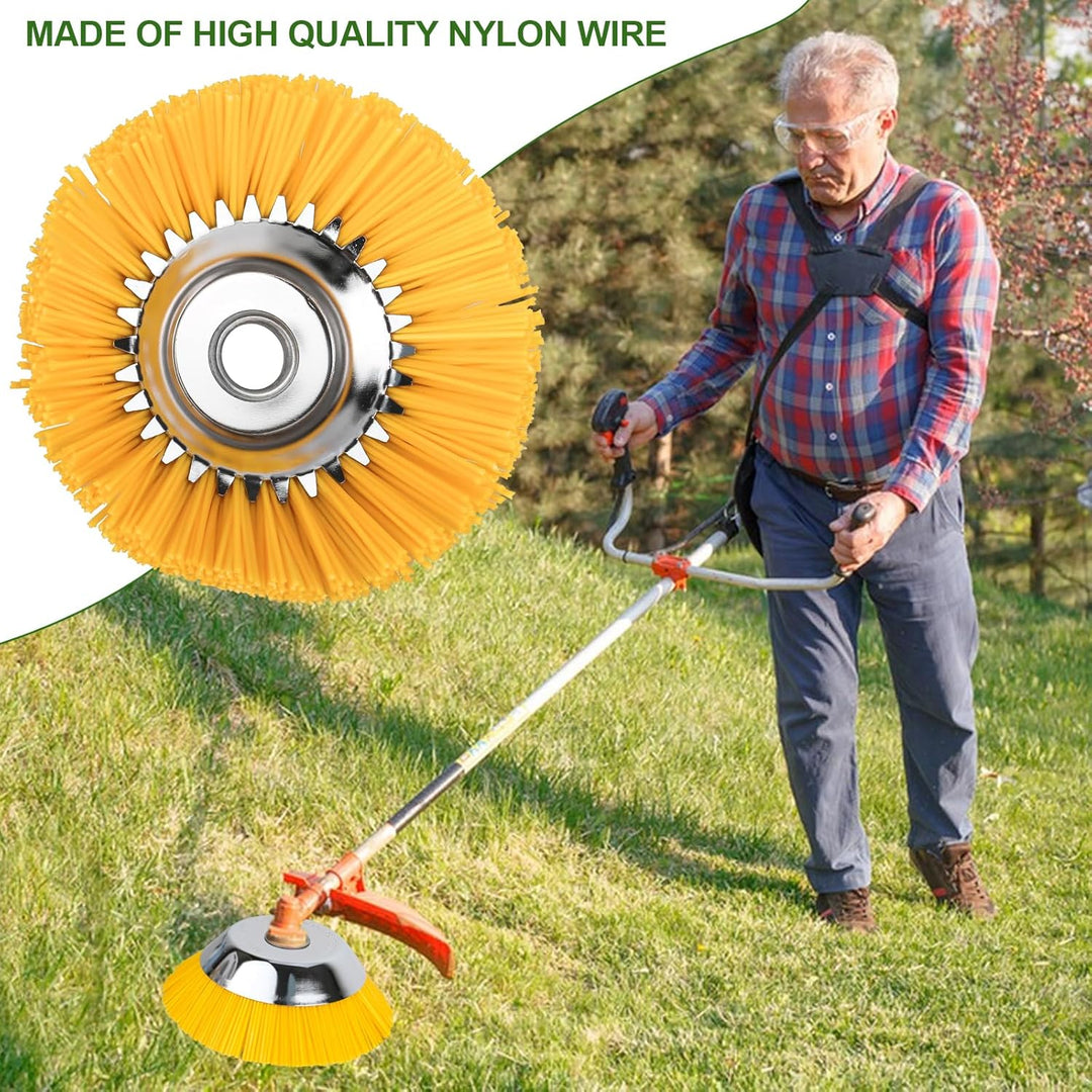 Unkrautbürste Nylonbürste, 200 mm x 25,4 mm Nylon UnkrautbüRstenkopf, Nylon Rasenmäher Bürste Wildkr
