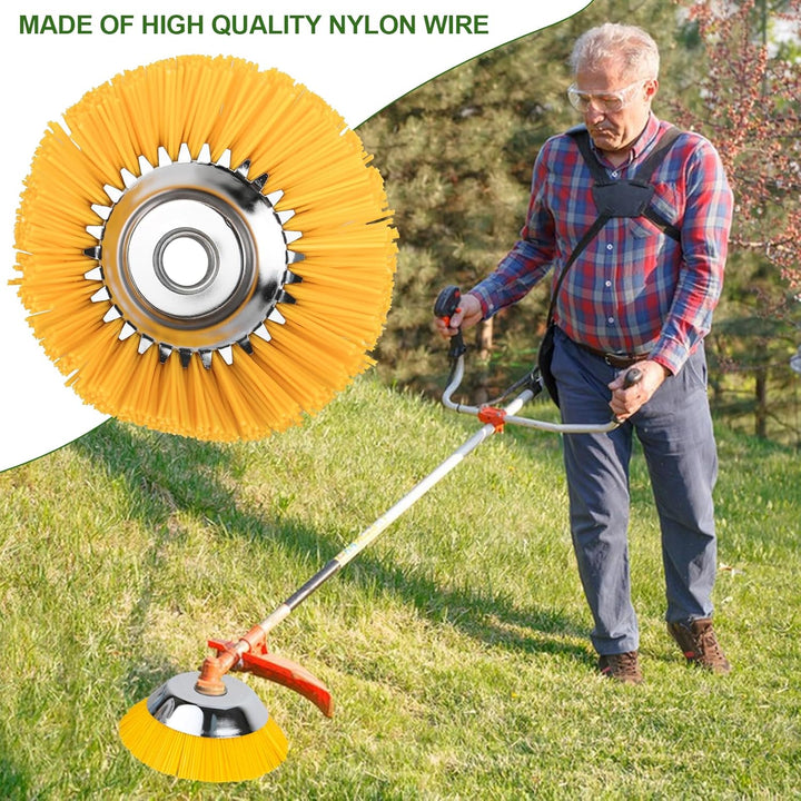 Unkrautbürste Nylonbürste, 200 mm x 25,4 mm Nylon UnkrautbüRstenkopf, Nylon Rasenmäher Bürste Wildkr