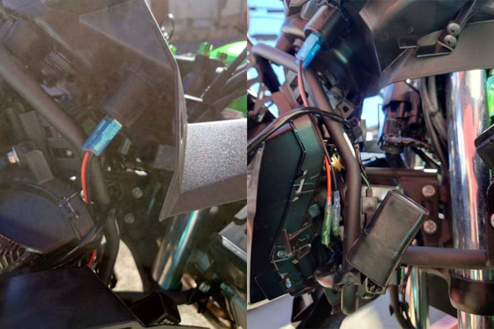 MOQIAOSEIKO Motorrad Ladegeräte Dual USB Ladegerät mit Relais Batterieladegerät für Kawasaki Versys6