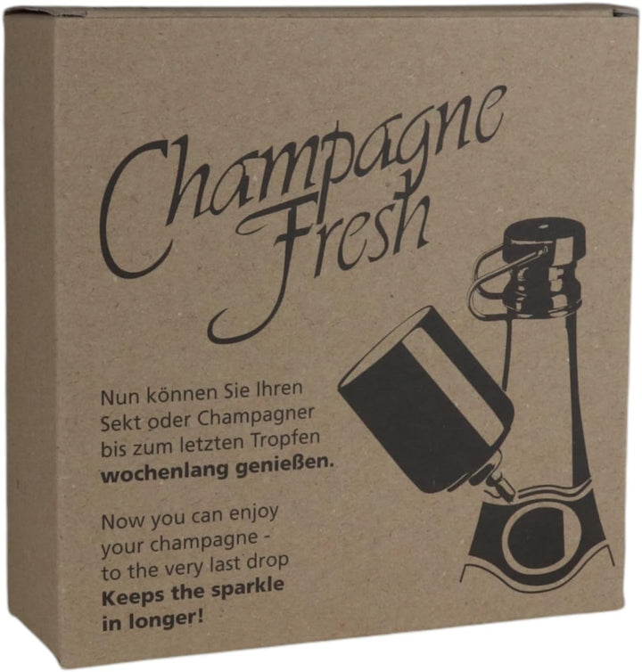 Champagne Fresh Sektverschluss mit Druckpumpe | Hält Sekt &amp; Champagner bis zu 5 Tage prickelnd frisc