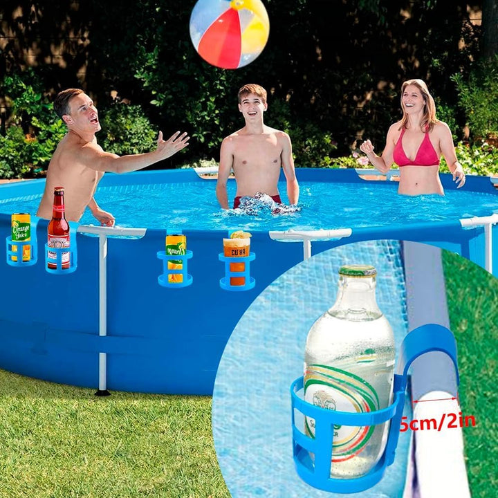 4 Stück Pool Getränkehalter Rund Eckig Poolrand Pool Becherhalter Poolbecherhalter Getränkehalter Po