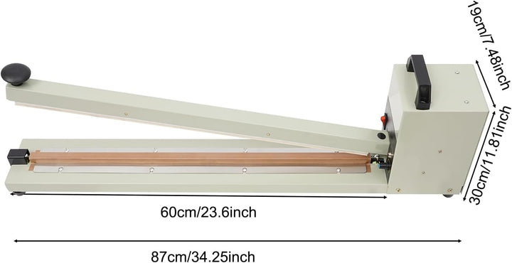600mm Heisssiegelgerät,8-stufige Temperaturregelung,3mm Dichtungsbreite