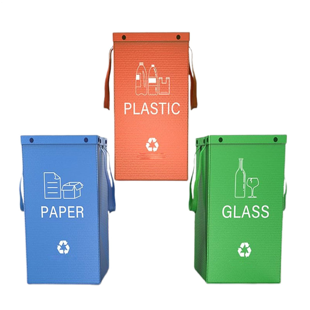 Portable Trash Can, Reusable Garbage Container, Compact Waste Bin Set, Durable Leak Proof Design, Sp