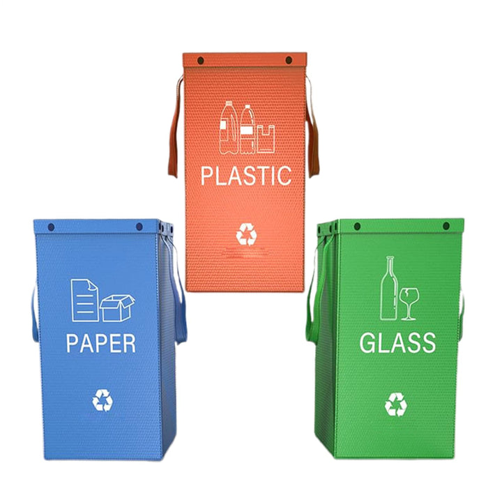 Portable Trash Can, Reusable Garbage Container, Compact Waste Bin Set, Durable Leak Proof Design, Sp