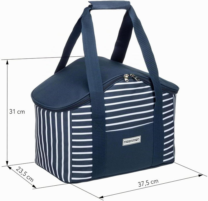 anndora Kühltasche mit Tragegriff 20 Liter - inkl. 3 anndora Kühlakkus - Farbwahl 232 NAVY, 232 NAVY