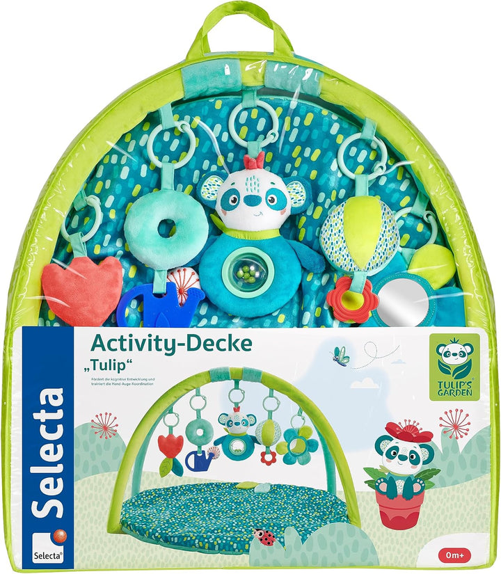 Selecta 61078 Tulips Garden, Activity Decke Tulip, 83 cm Spielebogen