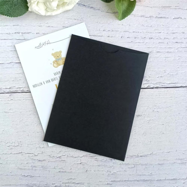 Schwarze Hochzeitseinladungen Taschen für Hochzeit Geburtstagsparty Brautparty quinceanera süsse 16.