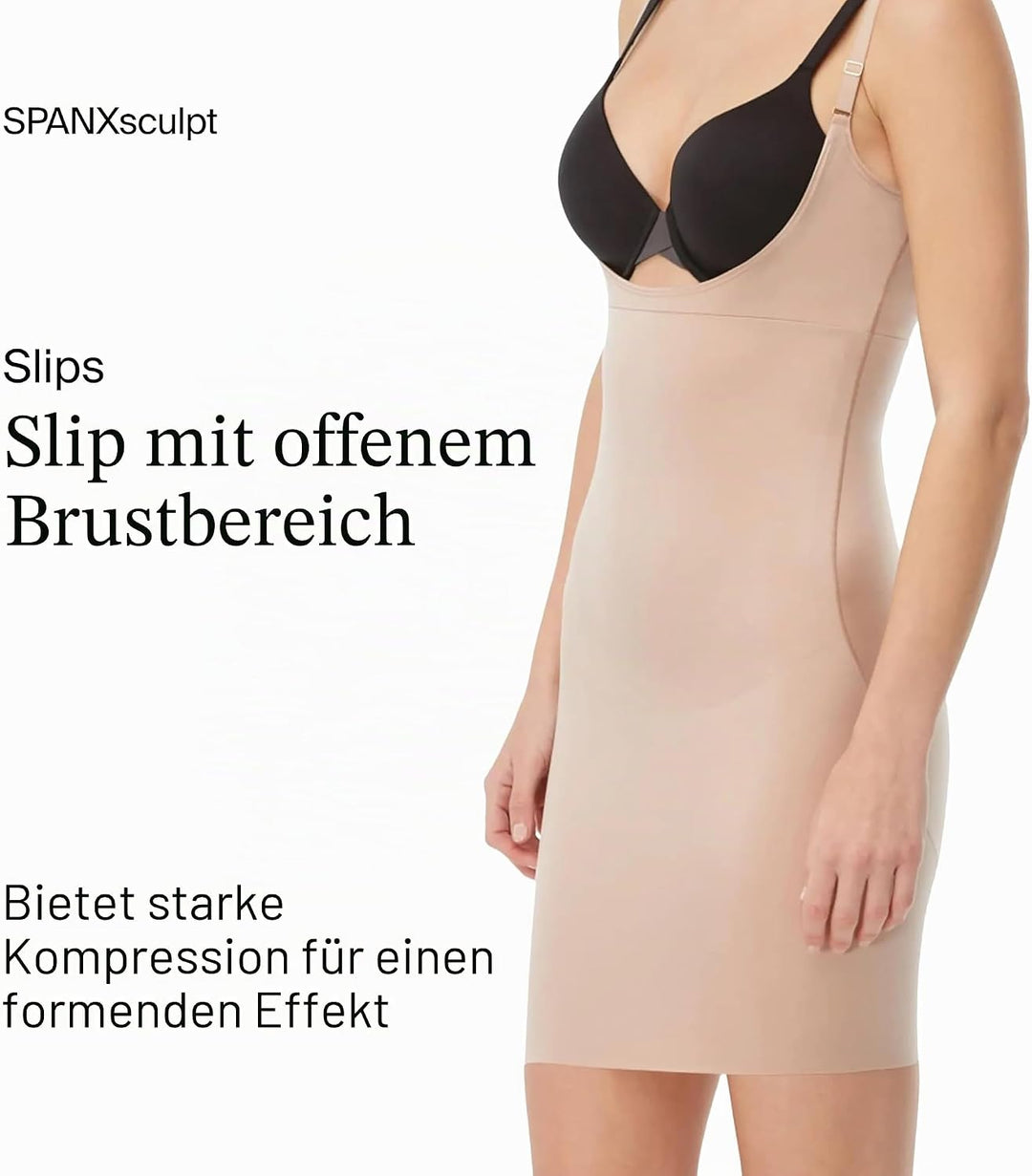 SPANX Shapewear für Damen Sculptant, Open Bust Full Slip (Regular und Übergrösse) S Foundation, S Fo