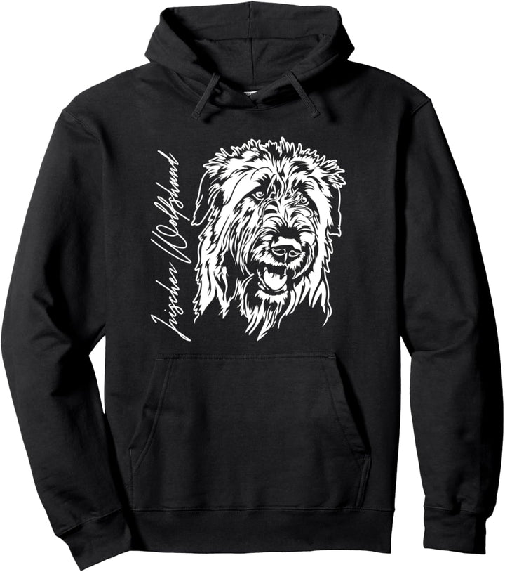 Irischer Wolfshund Portrait Hundeportrait Windhunde Hunde Pullover Hoodie