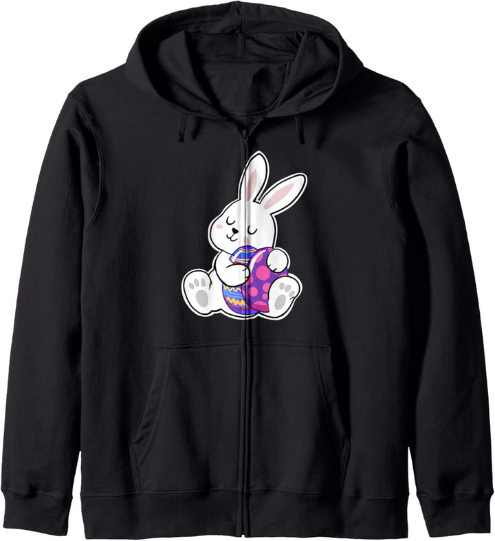 Easter Bunny Holding Easter Eggs Cute Easter Bunny Kapuzenjacke