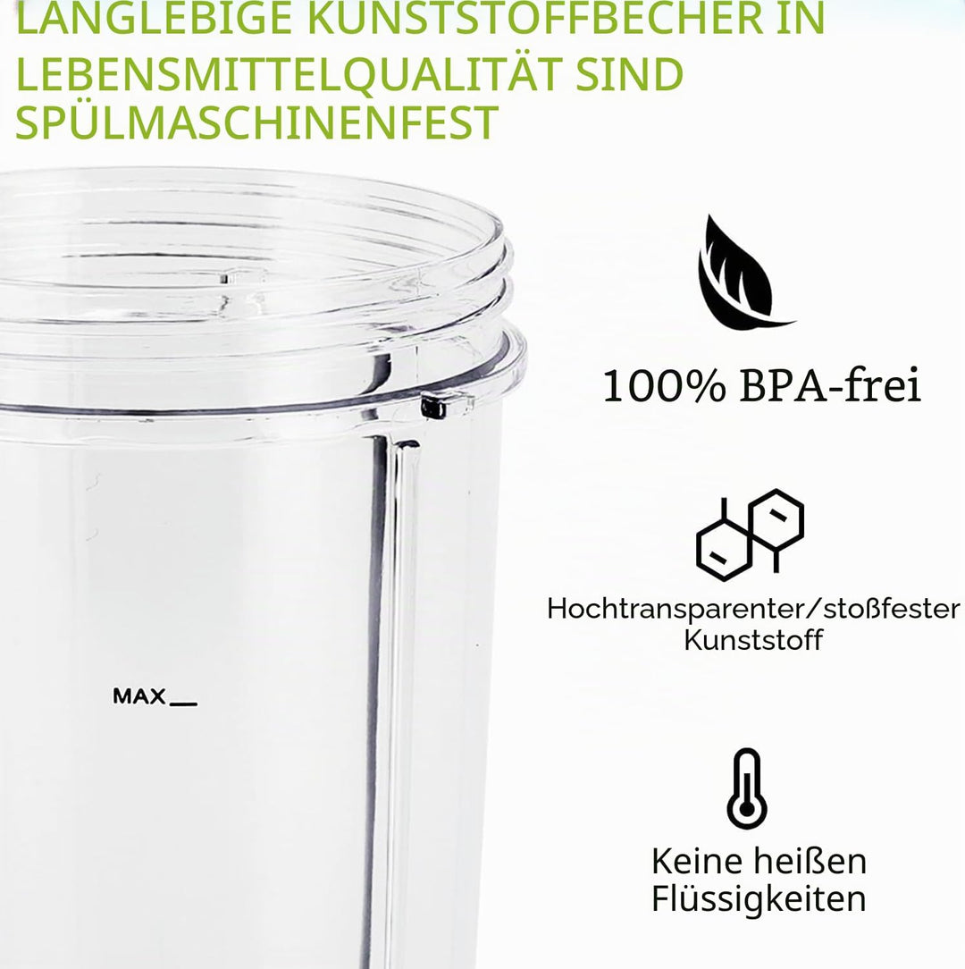 2er-Pack für 24-oz-Mixer-Ersatzbecher für Original NutriBullet Pro 900 W 600 W Extractor Blade Juice