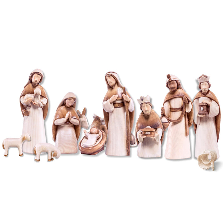 Akantus Krippenfiguren aus Holz: 11er Set (10 cm), 10 cm