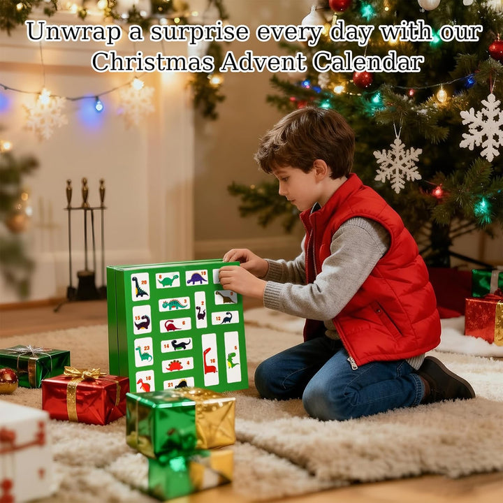 Adventskalender 2025 kinder,weihnachtskalender 2025, Dino Christmas weihnachtskalender für Kinder, D