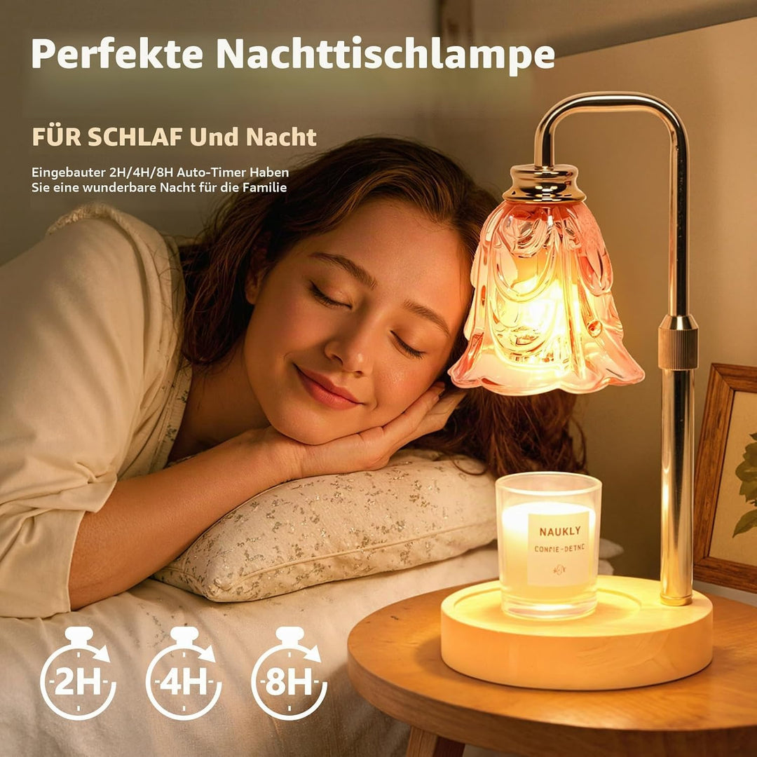 Candle Warmer Lamp with Timer Electric Adjustable Height Candle Warmer Dimmable Wax Warmer Lamp Jar