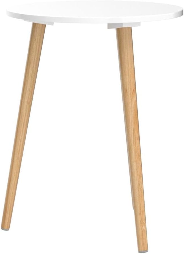 YOUDENOVA Beistelltische Holz, Couchtisch rund, Ø42x52cm, Wohnzimmertisch, Nachttisch mit Tablett, S