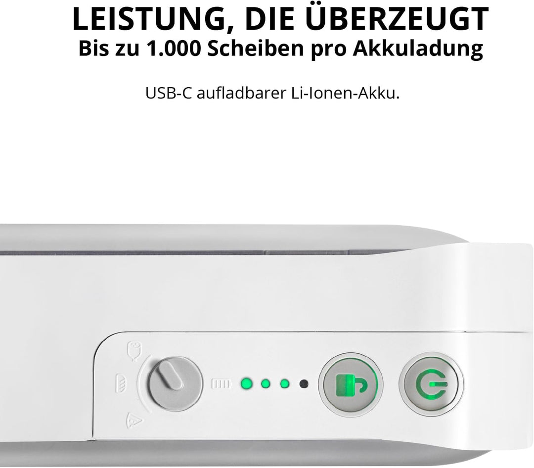 EUREL RS54 Akku-Allesschneider, Weiss, Weiss