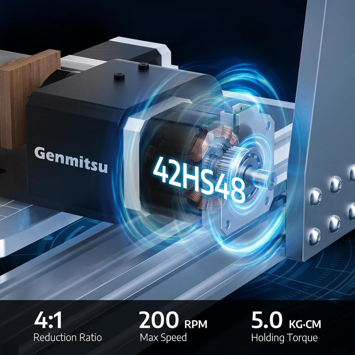 Genmitsu 3020-PRO Ultra CNC-Fräsmaschine+Drehmodul, Vollmetall-Graviergerät, Aufgerüstete 710-W-Spin