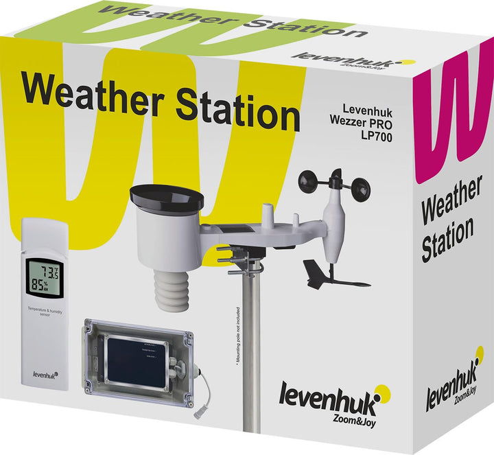 Levenhuk Wezzer PRO LP700 WLAN Wetterstation 9-in-1 mit mit PC-Software, mit Innen und Aussensensor