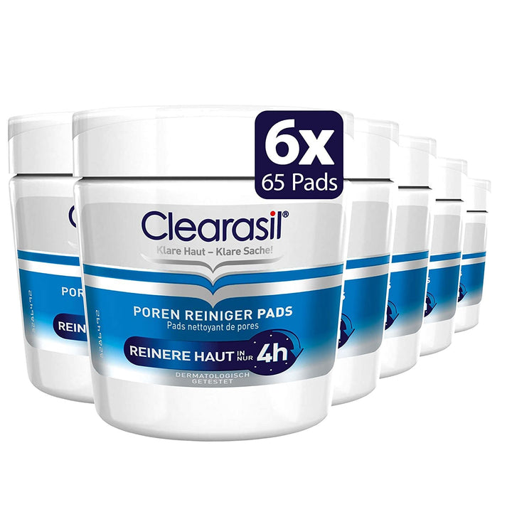 Clearasil Poren Reiniger Pads - Anti Pickel &amp; Mitesser Pads zur Reinigung der Poren im Gesicht - 6 x