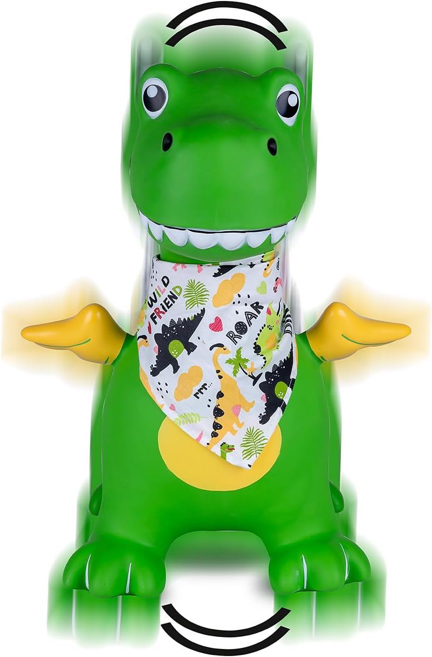 JAMARA 466007 Hüpftier Dino mit Flügel HoppyDoo - Spielzeug für Kinder, Hüpfspielzeug Baby Indoor/Ou