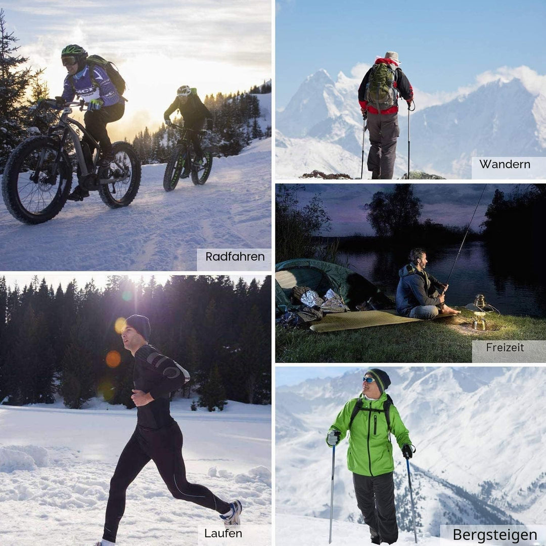 INBIKE Fahrradhose Herren Lang Winter Thermo Winddicht Atmungsaktiv Laufhose mit Fleecefutter Radler