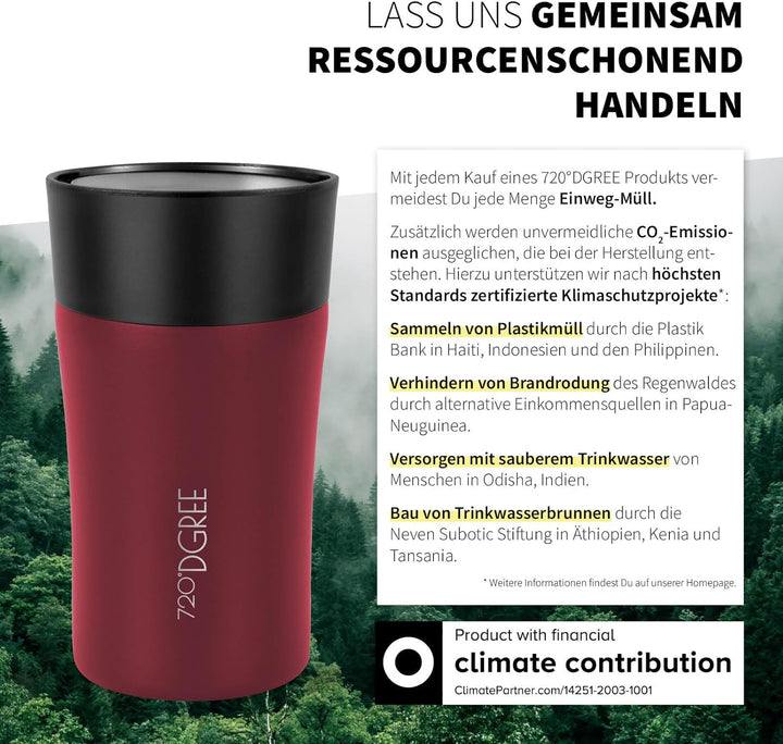 720°DGREE Thermobecher 210ml “PleasureToGo 2.0” - 3 Grössen, 3h Heiss, 6h Kalt, Auslaufsicher, BPA-F