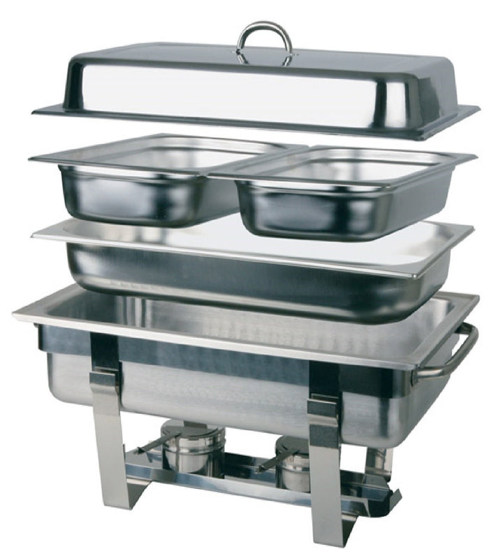 APS 11686 Chafing Dish Set - Profi-, 61 x 31cm, Edelstahl rostfrei inkl. GN-Behälter 1/1, 9 ltr., +