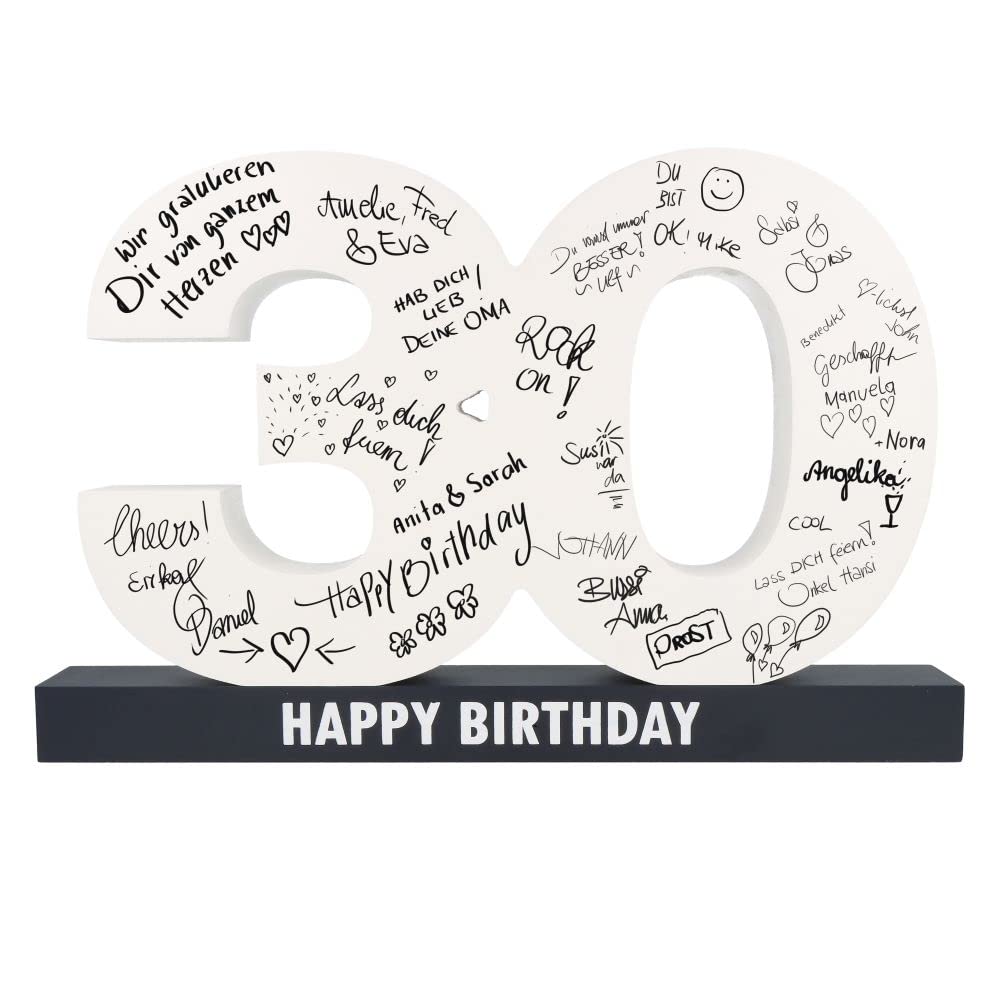 Spruchreif XL Gästebuch 30. Geburtstag ohne LED