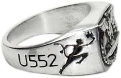MK-art Militaria Ring, Deutscher U-Boot Ring U552 Erich Topp, Der rote Teufel