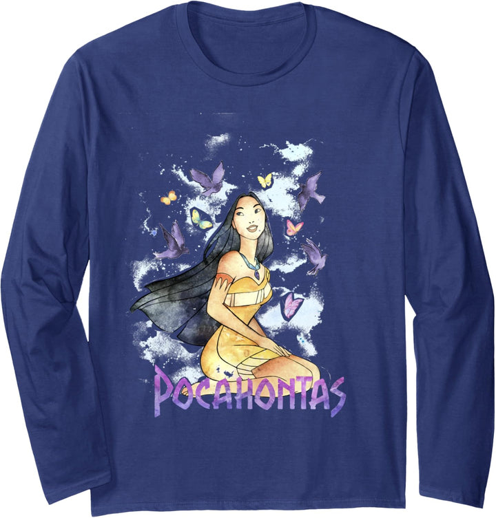 Disney Pocahontas Watercolor Portrait Langarmshirt