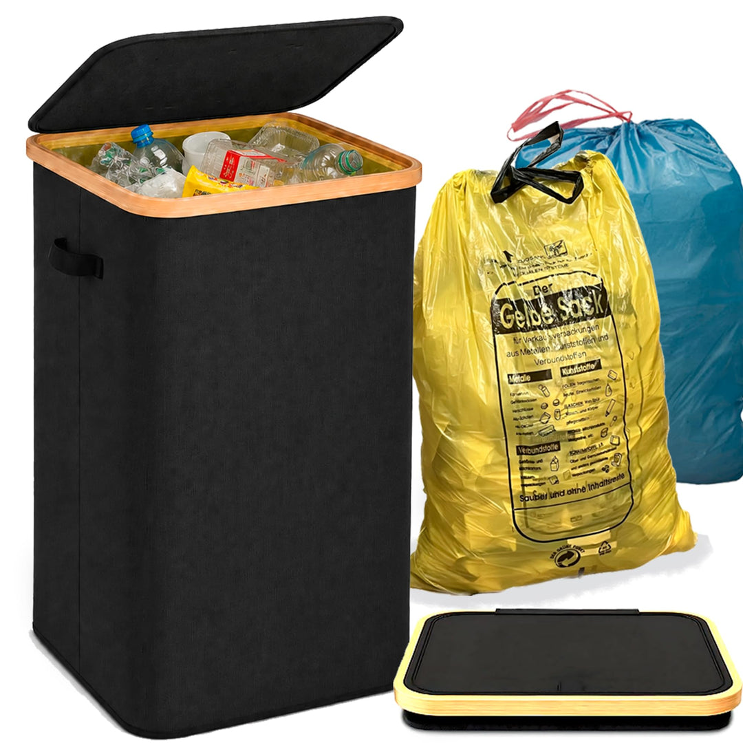 Gelber Sack Ständer Stabil mit Deckel – Müllsackständer &amp; Müllständer 70-120L, Gelber Sack Halter, M
