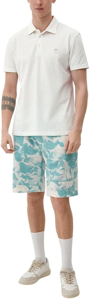 s.Oliver Herren Poloshirt, Kurzarm M Weiss, M Wei&amp;