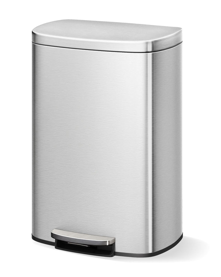 GarveeHome 50 L Metall mülleimer mit Deckel, grosser Mülleimer für die Küche, rostfreier Tretmülleim