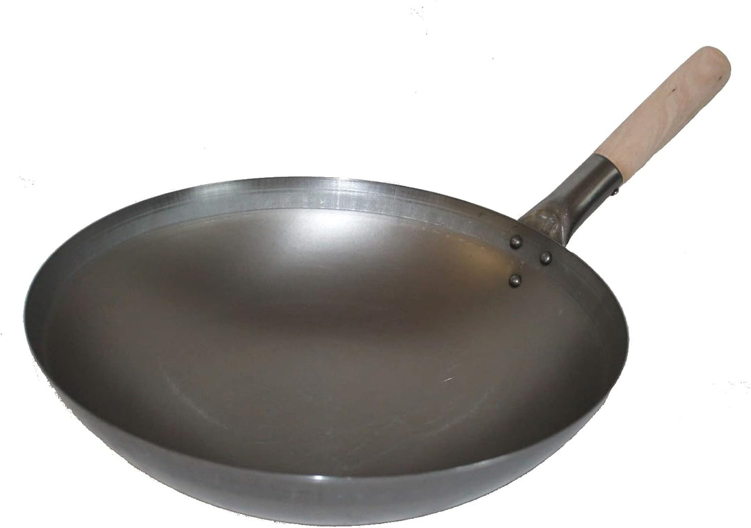 AAF Nommel ® Wok ca. 36 cm Durchmesser mit rundem Boden für Gas, Gastronomie, Wokpfanne