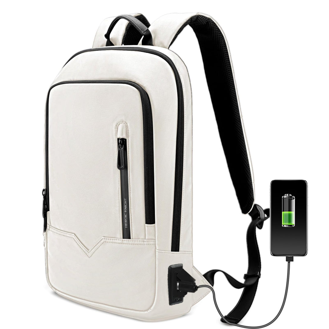 Laptop Rucksack Herren Leicht Business Backpack mit USB-Anschluss Wasserdichter Rucksack Herren Schu