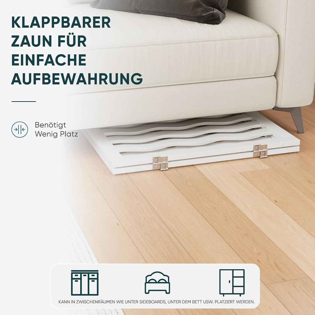Semiocthome Gitter für Hunde, 61 cm hohes faltbares Absperrgitter für Hunde, auf 2 Seiten maximal er
