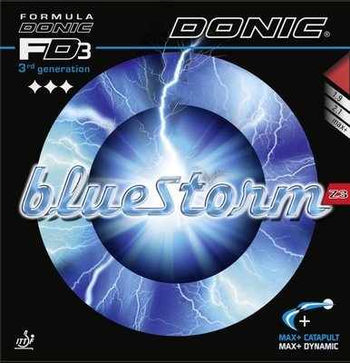 DONIC Bluestorm Z3 Tischtennisgummi rot Max+, rot Max+