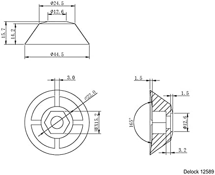 DELOCK Antennenfuss M6 mit Anschlusskabel RG-58 C/U 3 m schwarz SMA Stecker
