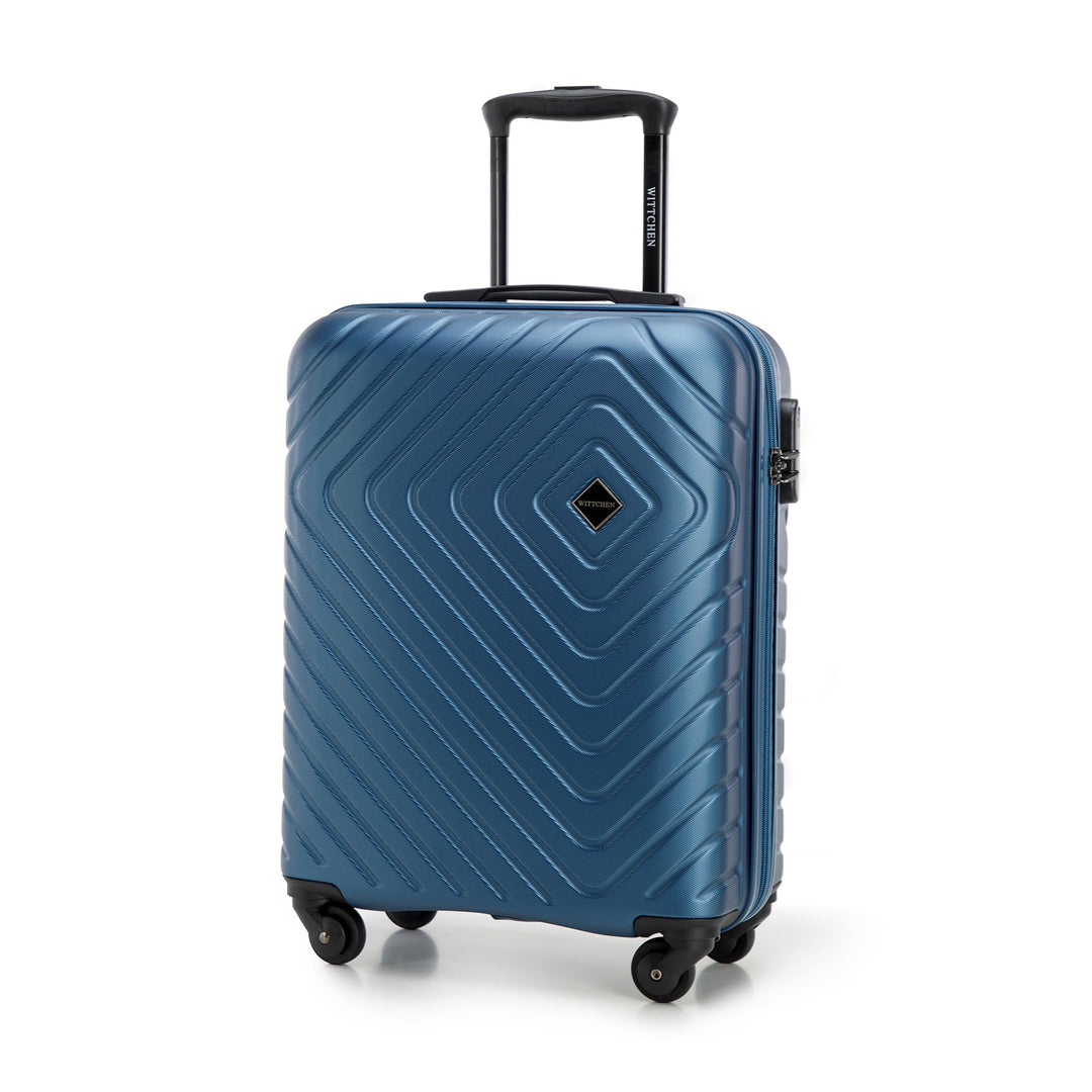 WITTCHEN Cube line Kabinenkoffer Handgepäck ABS Mit Geometrischer Prägung 4 Lenkrollen Teleskopgriff
