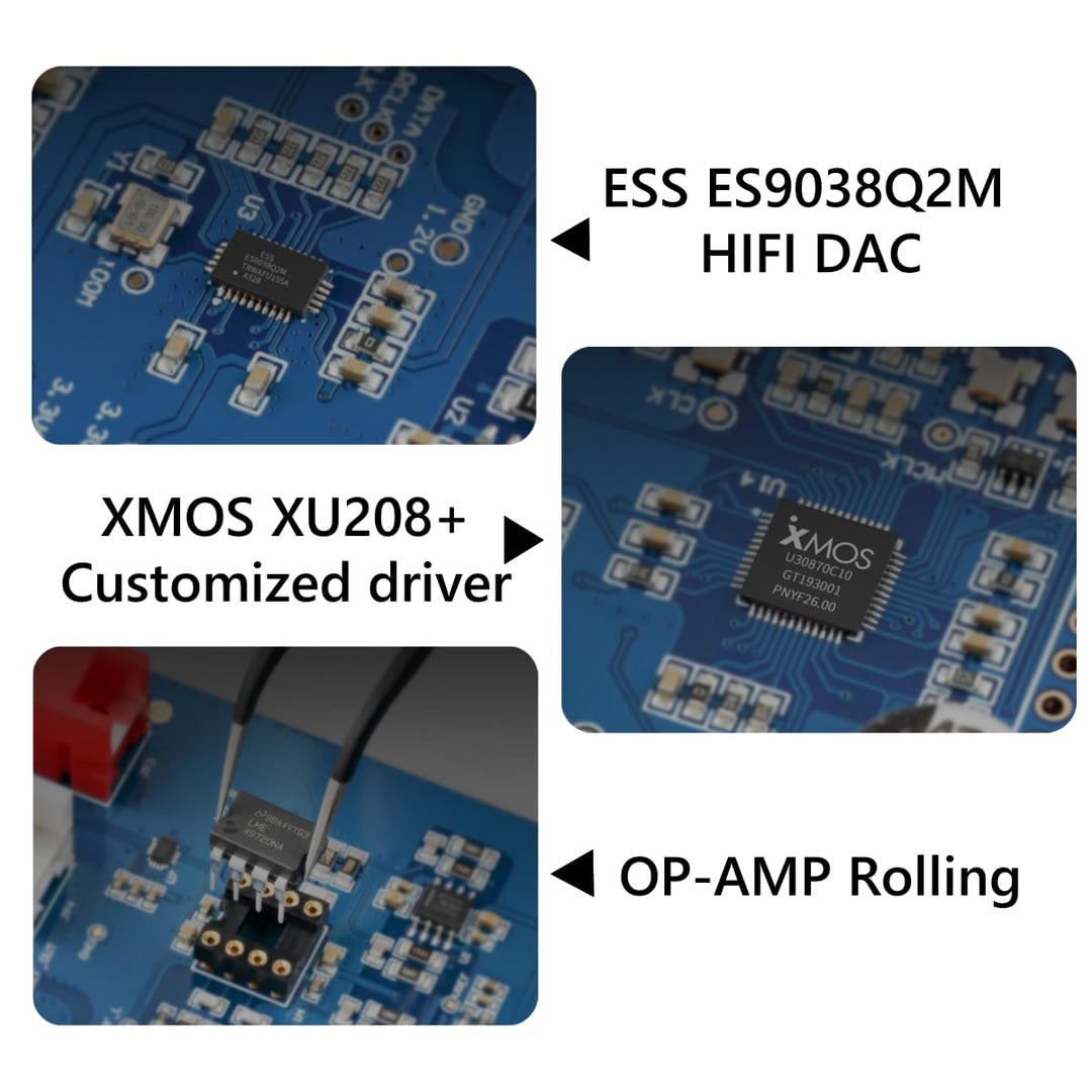 TOPPING D10s DAC Mini USB DAC XMOS XU208 ES9038Q2M DSD256 PCM 384 kHz Hochauflösender Audio-Desktop-