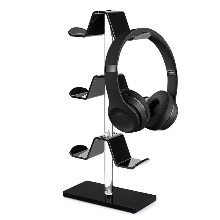 Generisch Acrylic Controller Holder, Game Controller Stand, Headphone Stand Organizer, 3-Tier Contro