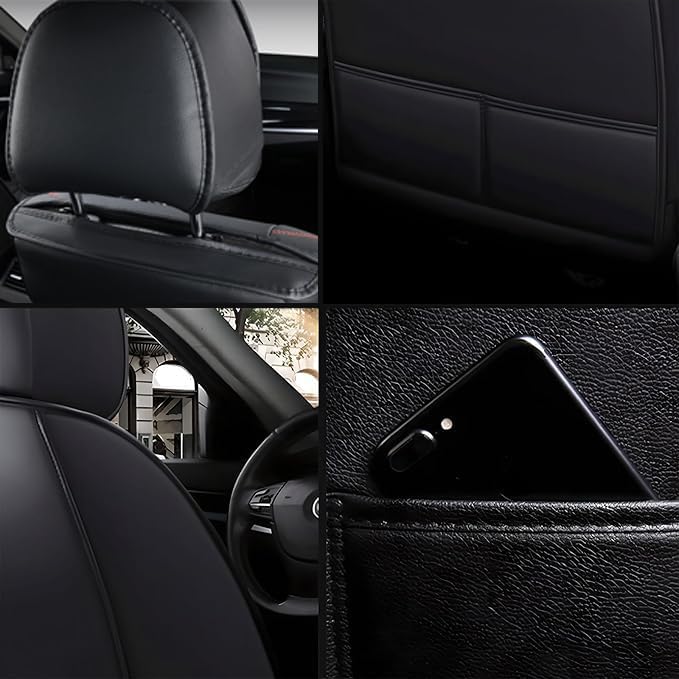 Autositzbezüge Auto Vordersitz 2 Stück Set, Autositzbezüge Leder Universal Set, Geeignet VW Golf TIG