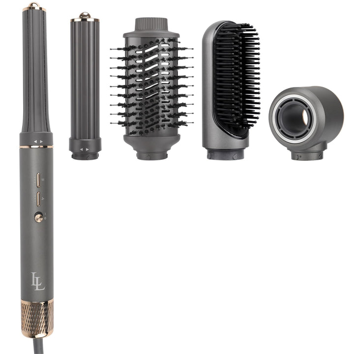 Warmluftbürste Heissluftbürste 6-in-1 Set, Lockenbürste, Stylingbürsten, 135.000 U/min, ionischer Ho