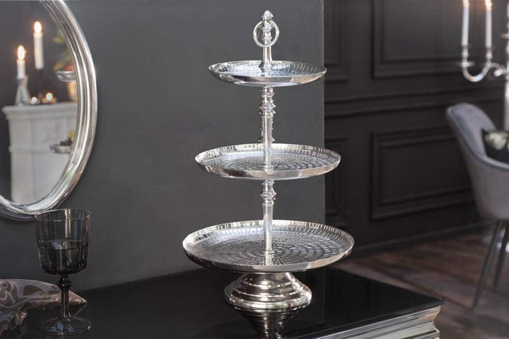 Etagere ORIENT - 50cm - silber - Metall-Aluminium-Legierung Unikat, 50cm