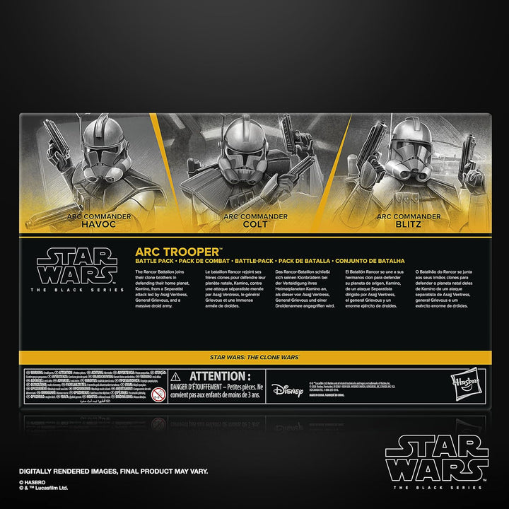 Star Wars The Black Series ARC-Soldaten Battle-Pack | Havoc, Colt, Blitz The Clone Wars Premium Acti