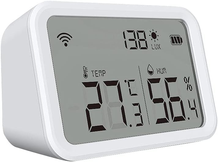 Luminea Home Control Helligkeitssensor: 3in1-WLAN-Sensor für Temperatur, Luftfeuchtigkeit und Hellig