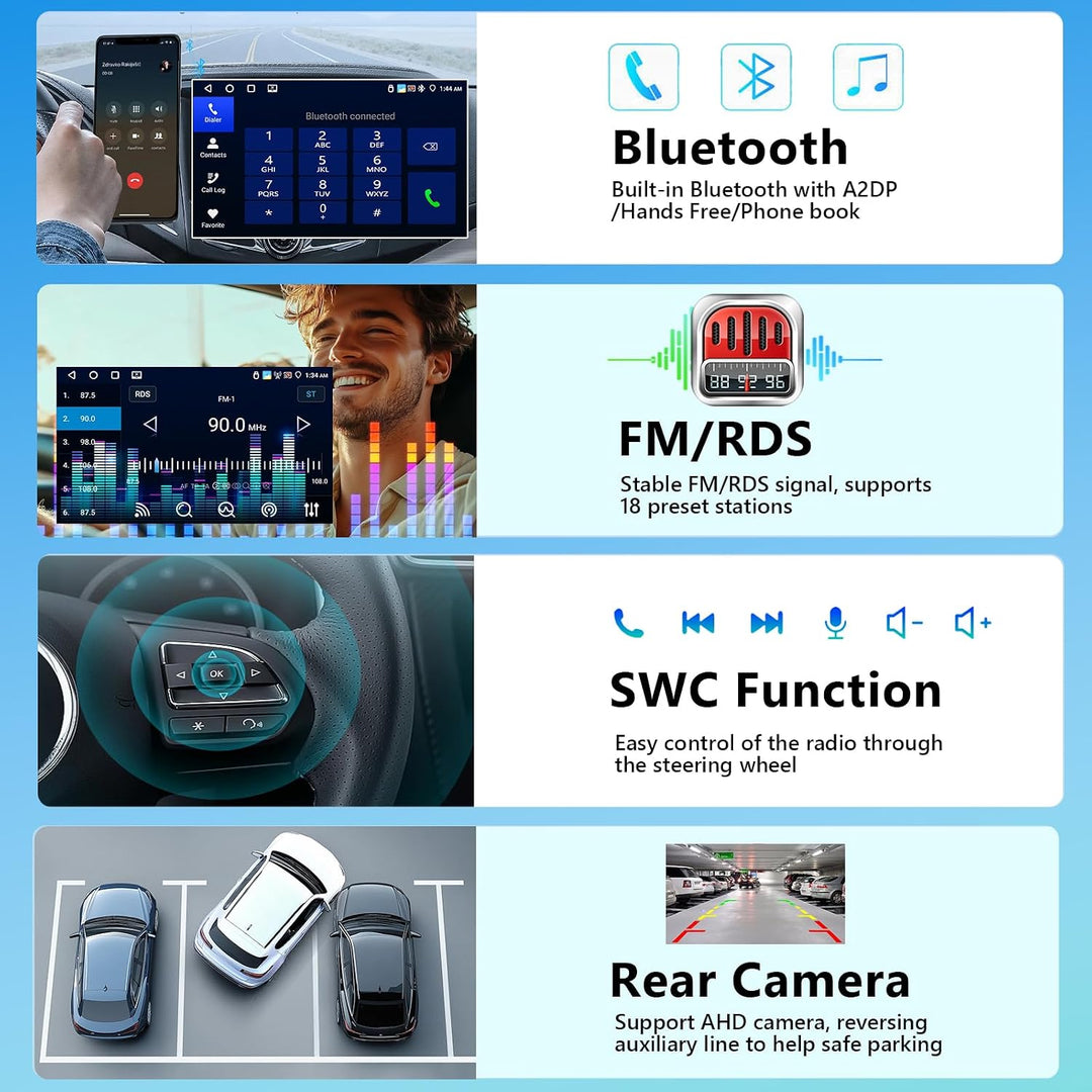 4GB+64GB Autoradio für FIAT Punto 2012 2013 2014 2015 2016 mit Wireless Carplay/Android Auto, 7 Zoll