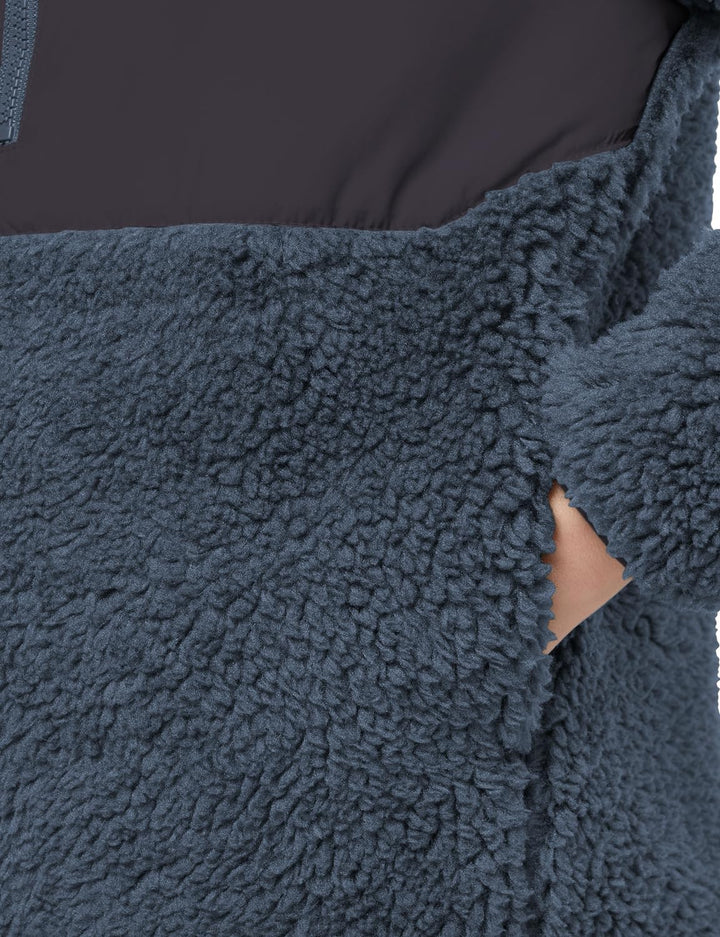 Jack Wolfskin Unisex Kinder Ice Curl Jacket K Fleece-Jacke 92 midnight sky, 92 midnight sky