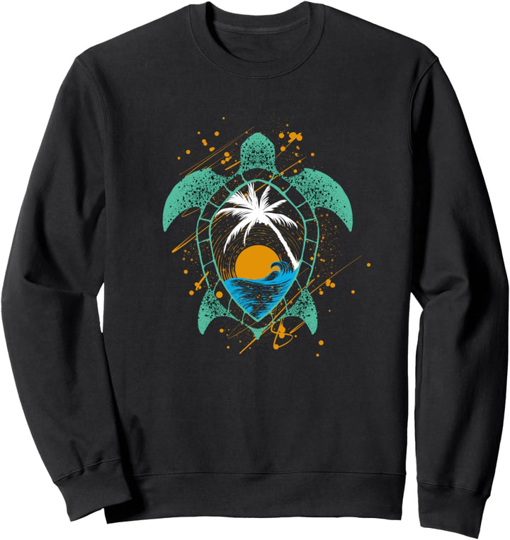 Tropische Meeresschildkröte Geschenk Strand Sweatshirt